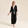 Beidumeng Primavera e Outono 2025 Pijama Fino Leve de Luxo Seda Gelo Calças de Perna Larga Conjunto de Duas Peças Conjunto de Roupa de Casa Feminino Atacado