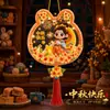 Linterna portátil del Festival del Medio Otoño para niños, hecha a mano, con forma de conejo de jade, bolsa de material. Linterna de conejo luminosa antigua del Festival del Medio Otoño.