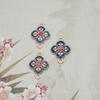 Alta retenção de cor liga eletroforese gota de óleo imitação pingente de esmeralda diy estilo nacional auspicioso nuvem padrão traje chinês cheongsam hairpin swing pingente