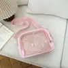 Bolsa tote pequena transparente estilo anime, versátil e leve, perfeita para meninas, uma bolsa de ombro fofa e prática para estudantes