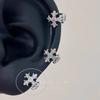 Brincos de Argola Íris Azul para Mulheres, Tarraxas de Osso da Orelha Coloridas com Diamantes de Nicho de Alta Qualidade, Anéis e Brincos de Osso da Orelha com Design Único