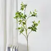 Plantas verdes artificiales nórdicas, flores artificiales, campanilla japonesa de rama única, hojas de madera de caballo, ramas de árbol falsas, adornos de decoración de plantas para sala de estar