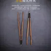 Juego de Té Kung Fu Envuelto con Pinza para Taza de Té de Bambú Carbonizado Pinza Antideslizante para Hojas de Té Pinzas para Té Herramientas para Preparar Té