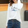 Camiseta de Manga Larga para Mujer 2025 Nuevo Otoño Algodón Puro Diseño Básico Top de Nicho Camisa Holgada para Capas Interiores