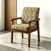 Silla Individual de Madera Maciza Red Social Sofá Perezoso Silla con Respaldo de Ocio para Balcón Silla de Recepción Negociación para Oficina Cafetería