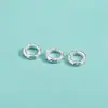 Prata Esterlina S925 Galvanizada Acessórios de Precisão Estilo Coreano Círculo Geométrico Texturizado Anel Martelado Pulseira de Cristal Contas Espaçadoras Contas Soltas