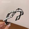 Verão Novo Conveniente para Carregar Dobrável Pérola Faixa de Cabelo Popular na Internet Grampo de Cabelo Franja Franja Carimbo de Cabelo Acessório de Cabeça