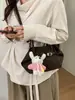 Nova Coleção Outono/Inverno 2025, Bolsa Simples e Texturizada para Axila, Bolsa de Trabalho de Alto Padrão com Grande Capacidade, Bolsa Baguete Retro de Nicho