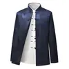 Chaqueta de algodón estilo Tang de invierno para hombres, de mediana edad y ancianos, con forro de polar añadido y material engrosado, en estilo chino tradicional, adecuada para padres y abuelos