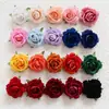 Simulação Cabeças de Flor Rosa de Flanela Pequenas Cerimônia de Casamento Cena de Carro de Casamento Arranjo de Hotel Parede de Flores Arco Flores de Seda