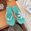 Chanclas de Flores Estilo Hada Miaojie para Mujer Verano Traje Moderno Celebridad de Internet Playa Mar Chanclas Estilo ins