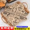 Papel a prueba de aceite para periódicos americanos, retro, inglés, para barbacoa, papas fritas, hamburguesas, pan, repostería, papel para bandejas de restaurantes occidentales.
