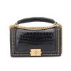 Nuevo Bolso de Vientre de Cocodrilo Transfronterizo, Bolso de Cadena de Gran Capacidad de Cuero Genuino, Bolso de Mano a la Moda, Bolso Bandolera de Lujo Ligero