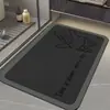 Tapete de Chão para Banheiro de Lama de Diatomáceas Cinza Capacho Absorvente de Água Entrada de Vaso Sanitário Antiderrapante Absorvente de Água Secagem Rápida Resistente a Manchas Tapete de Chão