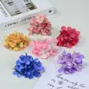 Producción de Tocados Étnicos Artificiales de 16 Puntas Pintura al Óleo Hortensia Guirnalda Estilo Europeo Arreglo Floral Ramo de Novia Producción