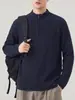 Sudadera con capucha y media cremallera de gofre An Yang para hombre 2026 Otoño Nuevo Estilo Holgada para el Trabajo Casual Cuello Alto Top