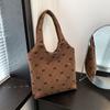 Nova bolsa feminina de veludo cotelê 2023 casual estilo coreano textura fashion simples bolsa de ombro casual bolsa de mão
