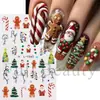 Adesivos de Nail Art de Natal Transfronteiriços Desenho Animado Fio de Luzes de Natal Árvore Boneco de Neve de Natal Adesivos de Unha Adesivos Luminosos