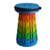 Cadeira Dobrável Retrátil para Exterior Lazer Camping Portátil Pequeno Banco Retrátil Viagem Pesca Banco de Plástico