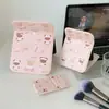 Espejo Plegable Pequeño de Oso de Dibujos Animados Espejo de Tocador para Dormitorio de Estudiante Espejo Portátil de Escritorio con Patrón de Muñeca Maquillaje para Mujer