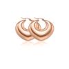 Diseño Elegante, Aretes de Acero Inoxidable Brillante en Forma de Corazón Puntiagudo, Aretes Huecos Mini Gruesos Retro de Moda de Acero de Titanio