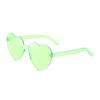 2817 gafas de sol de corazón gafas de sol de amor color gelatina montura sin marco gafas con forma de corazón gafas de color deslumbrante