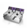 Freidora Eléctrica Tuoqi Freidora de Inmersión Comercial Freidora de Tanque Único para Papas Fritas, Tofu Apestoso y Brochetas, Equipo de Acero Inoxidable Recomendado para Venta Ambulante
