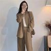 Traje delgado color púrpura taro para mujer, traje de ocio para oficinista, 2024, multicolor opcional, pantalones de traje transfronterizos