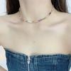 Collar de perlas de piedra natural de dopamina para mujer, novedad de 2024, cadena de clavícula de lujo de nicho de verano, elegante cadena de cuello con cuentas.