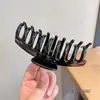Para cabelos grossos, presilha de tubarão acrílica da moda, presilha de cabelo francesa fofa em formato de coração, presilha de garra com laço elegante para mulheres