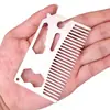 Peine de acero inoxidable para peluquería del fabricante, peine plegable, peine de aceite, peine para barba, peine para estilizar la barba de hombre, peine de plástico portátil