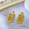 Loja de Ouro Mesmo Estilo Ouro Antigo Banhado Diamante Pequeno Ábaco Girassol Colar Exquisito Luz Luxo Corrente para Clavícula Tendência Nacional Joia