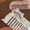 Peine para el cabello de gato dulce de acetato de alta gama, peine portátil lindo y femenino, peine creativo y versátil para peinar el cabello