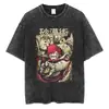 Camiseta Urbana para Hombre con Diseño de Anime Japonés Naruto, Camiseta Lavada Estilo Harajuku 2024, Estilo Hip-Hop de Verano