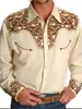 Camisa Casual de Manga Larga para Hombre Estilo Vaquero Transfronteriza 2025 Retro Impresión 3D Talla Grande Holgada Cárdigan