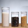 Frascos de Vidrio Rectos para Almacenamiento de Té, Frutas Secas, Snacks, Dulces, Granos de Café, Contenedores Sellados de Vidrio de Borosilicato Alto