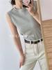 Chaleco Ajustado Retro Estilo Americano Verano 2024 para Mujer, Camiseta Básica Casual Sencilla sin Mangas Versátil