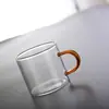 Taza de Té Pequeña de Kung Fu de Vidrio con Asa Tamaño Pequeño Transparente Engrosada Taza de Maestro Juego de Té para el Hogar