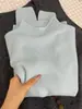 Camiseta interior de cuello cisne blanca y fina, suave, cuello alto pequeño, suéter de punto de manga larga para mujer, primavera, otoño, invierno, prenda interior