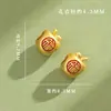 Acessórios para Joias DIY Banhados a Ouro Estilo Chinês Pingente de Contas com Furo Vertical Colar Pulseira Acessórios Banhados a Ouro Atacado