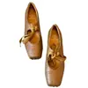 Nuevos Zapatos Mary Jane de Piel de Oveja con Cordones, Punta Cuadrada y Aumento Oculto de Altura, Estilo Coreano, Dulces Zapatos de Salón Franceses de Boca Baja para Mujer, Primavera 2026