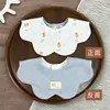 Clase a Toalla de Saliva para Bebé de Algodón Puro Impermeable de Doble Cara con Bolsillo para Saliva Babero para Recién Nacido Toalla de Saliva para Comer para Bebé Anti-Suciedad