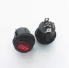 Interruptor circular à prova d'água em formato de barco, 4 pinos, 3 posições, KCD1, diâmetro externo 23MM, furo de montagem 20mm, com luz, 6A250V