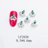 Nuevo Arte de Uñas Aleación Diamante K9 Joyería Nupcial Ovalado Forma Especial Corona Accesorios Decorativos Joyería Arte de Uñas Estilo Estilo Japonés