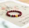 Pulseira de Cinábrio para Mulheres, Círculo Único ou Duplo, Pulseira Vermelha para o Ano de Nascimento, Contas de Areia Dourada Roxa, Amuleto da Sorte, Presente para Namorada ou Melhor Amiga