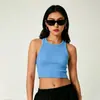 Camiseta deportiva estilo japonés y coreano, top corto acanalado, corte ajustado, sin mangas, camiseta interior de yoga