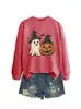 Amazon eBay Estación Independiente Moda Casual Divertida Mujer Mago Fantasma Calabaza Lámpara Otoño Invierno Nuevo Sudadera con Capucha