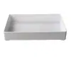 Plato de exhibición resistente a altas temperaturas para platos de pato estofado, bandeja para alimentos frescos y cocidos, plato rectangular de melamina imitación porcelana de bordes rectos para olla caliente