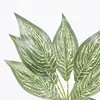 Planta Artificial de Hojas Rayadas de Cebra de 9 Cabezas Flor Artificial Planta Verde Decoración de Pared Arreglo Floral Hojas Pared de Plantas Accesorios para Pared de Plantas Verdes