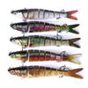 Señuelo biónico de múltiples secciones, cebo de 8 secciones, señuelo duro roto de tela, pez de múltiples secciones 13.7cm/27g, fabricantes de equipo de pesca en stock